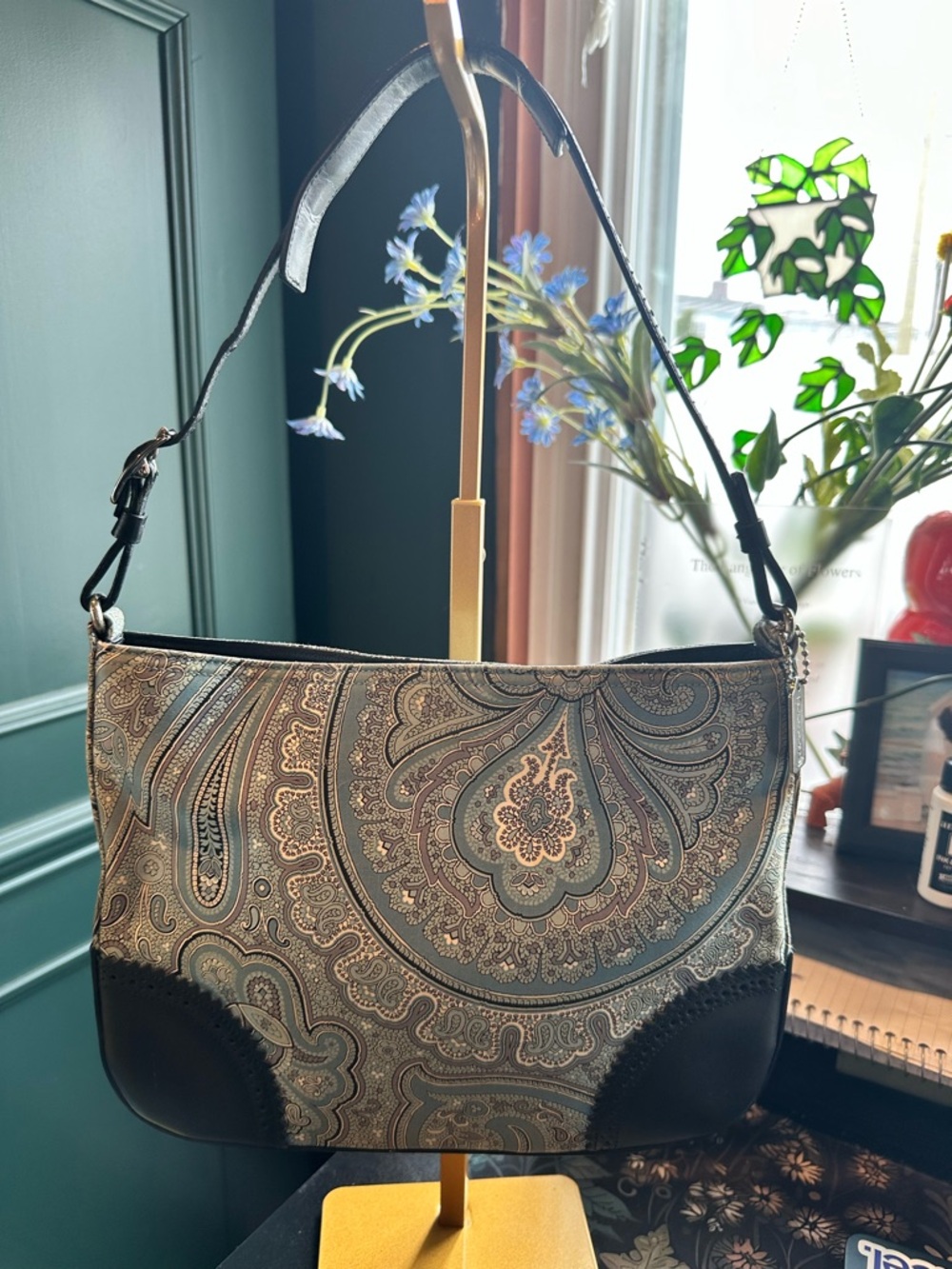Vintage Coach Girlie Paisley shoulder bag